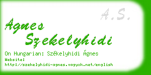 agnes szekelyhidi business card